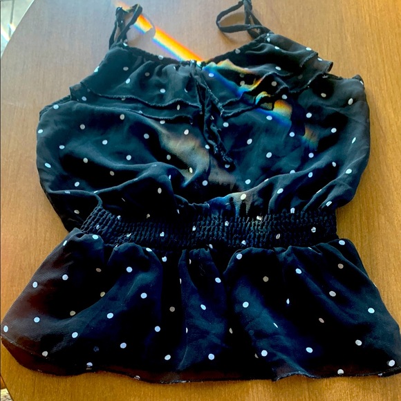 total girl Other - Total Girl Black and White Polka Dot Camisole